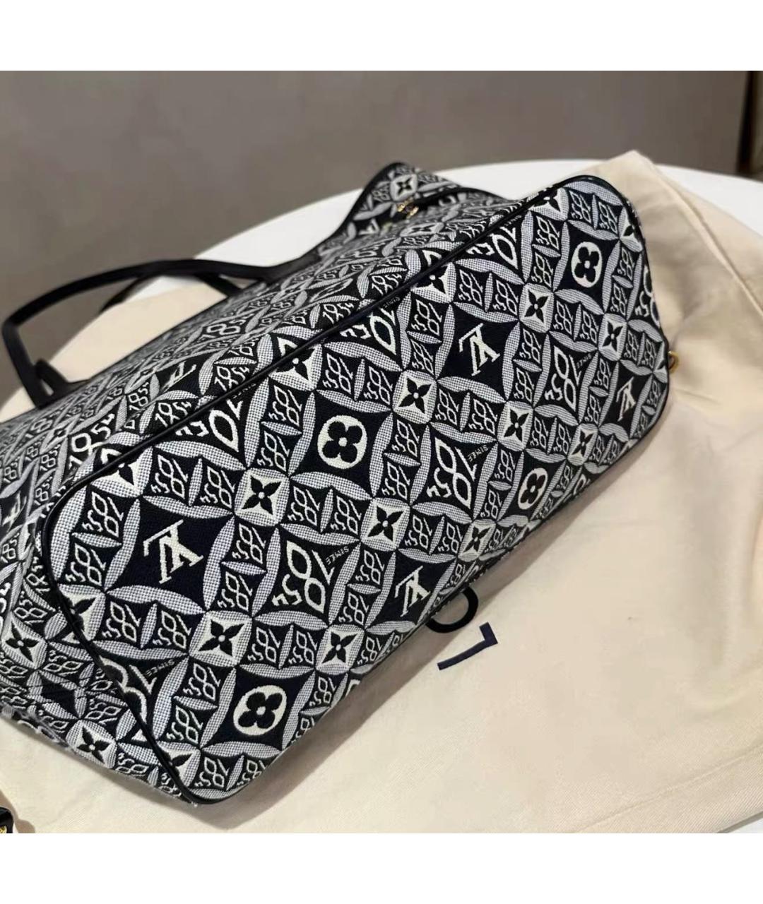 LOUIS VUITTON Черная кожаная сумка тоут, фото 3