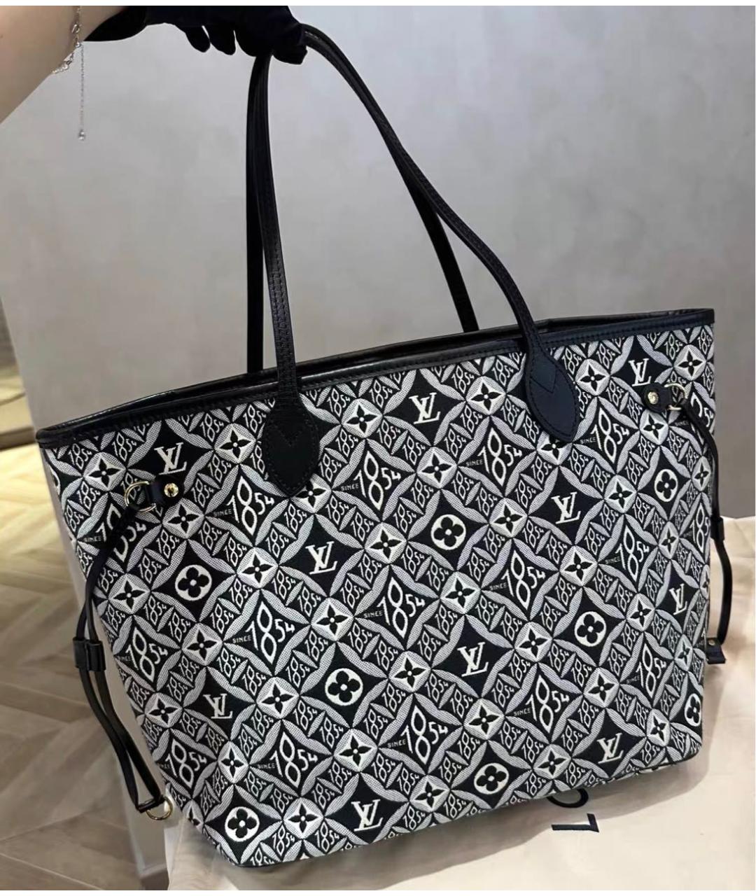 LOUIS VUITTON Черная кожаная сумка тоут, фото 2