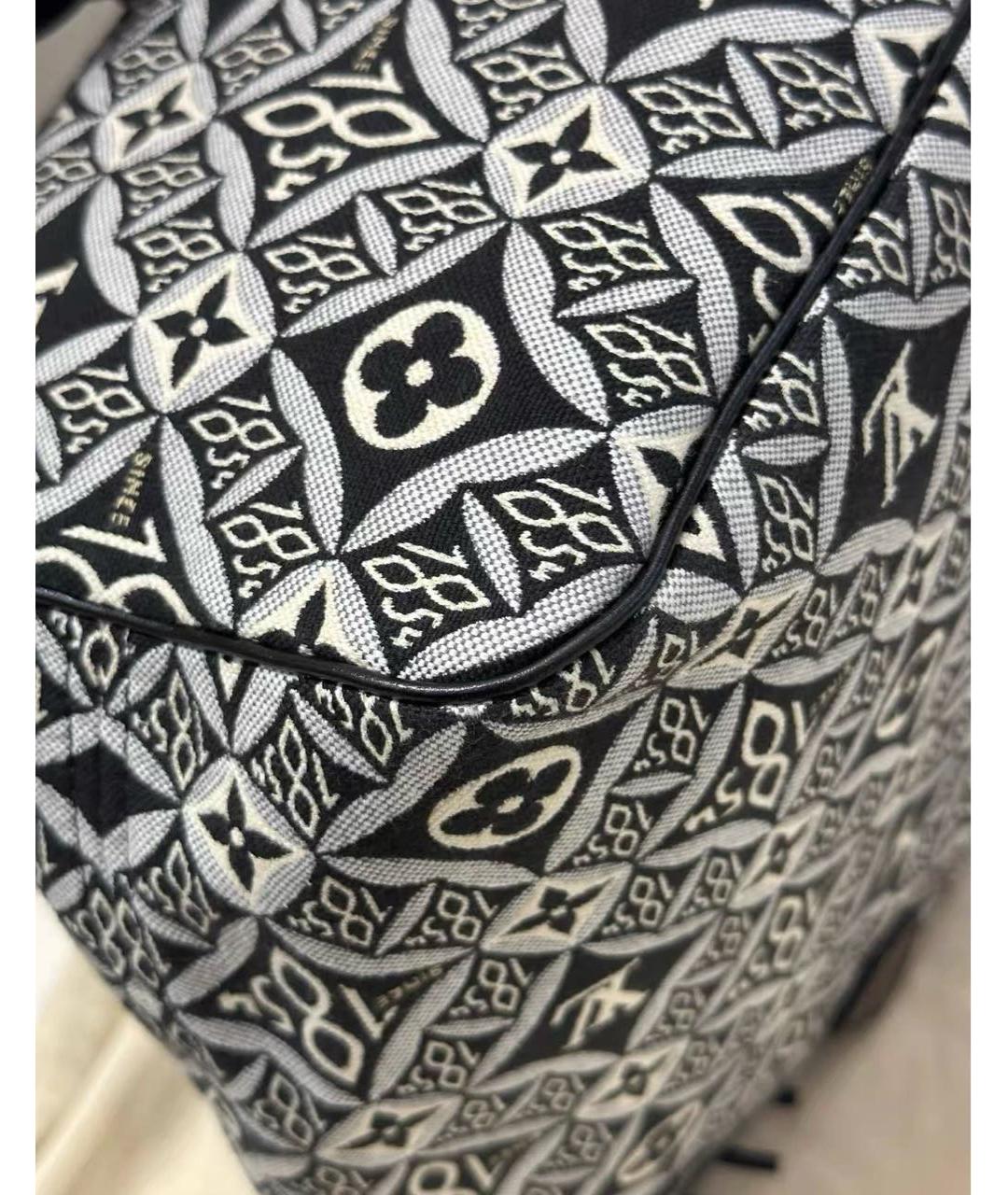 LOUIS VUITTON Черная кожаная сумка тоут, фото 6