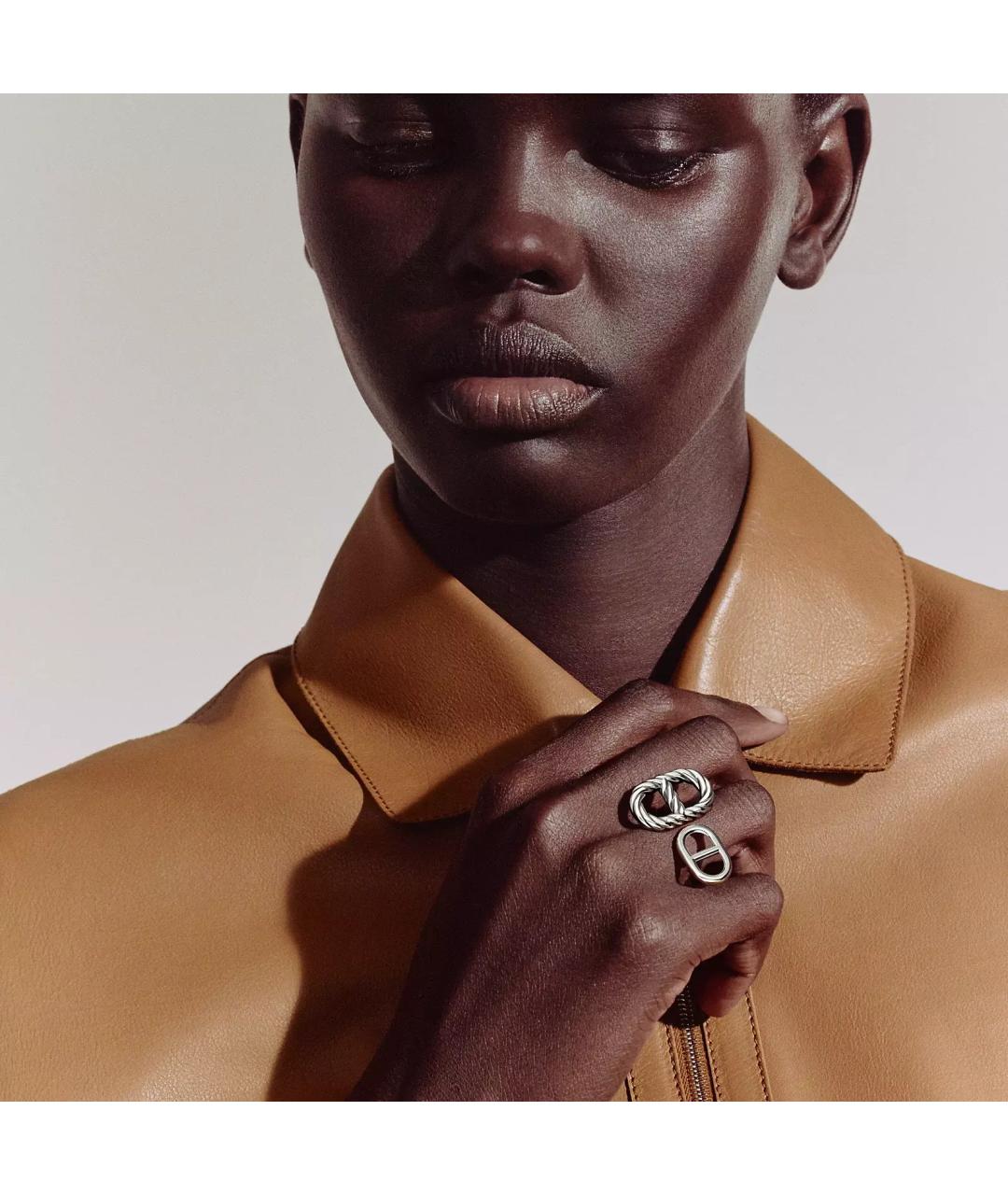 HERMES Серебряное серебряное кольцо, фото 3