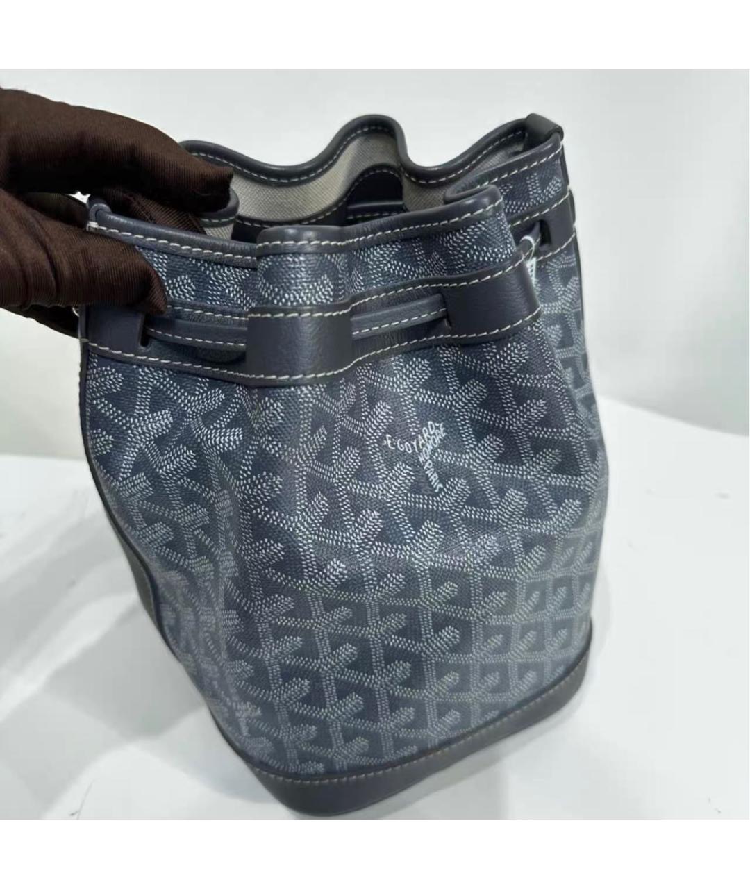 GOYARD Серая кожаная сумка тоут, фото 2