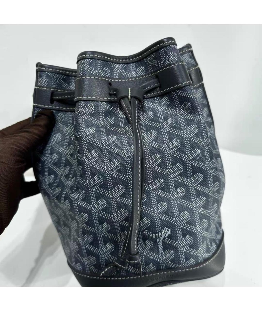 GOYARD Серая кожаная сумка тоут, фото 5