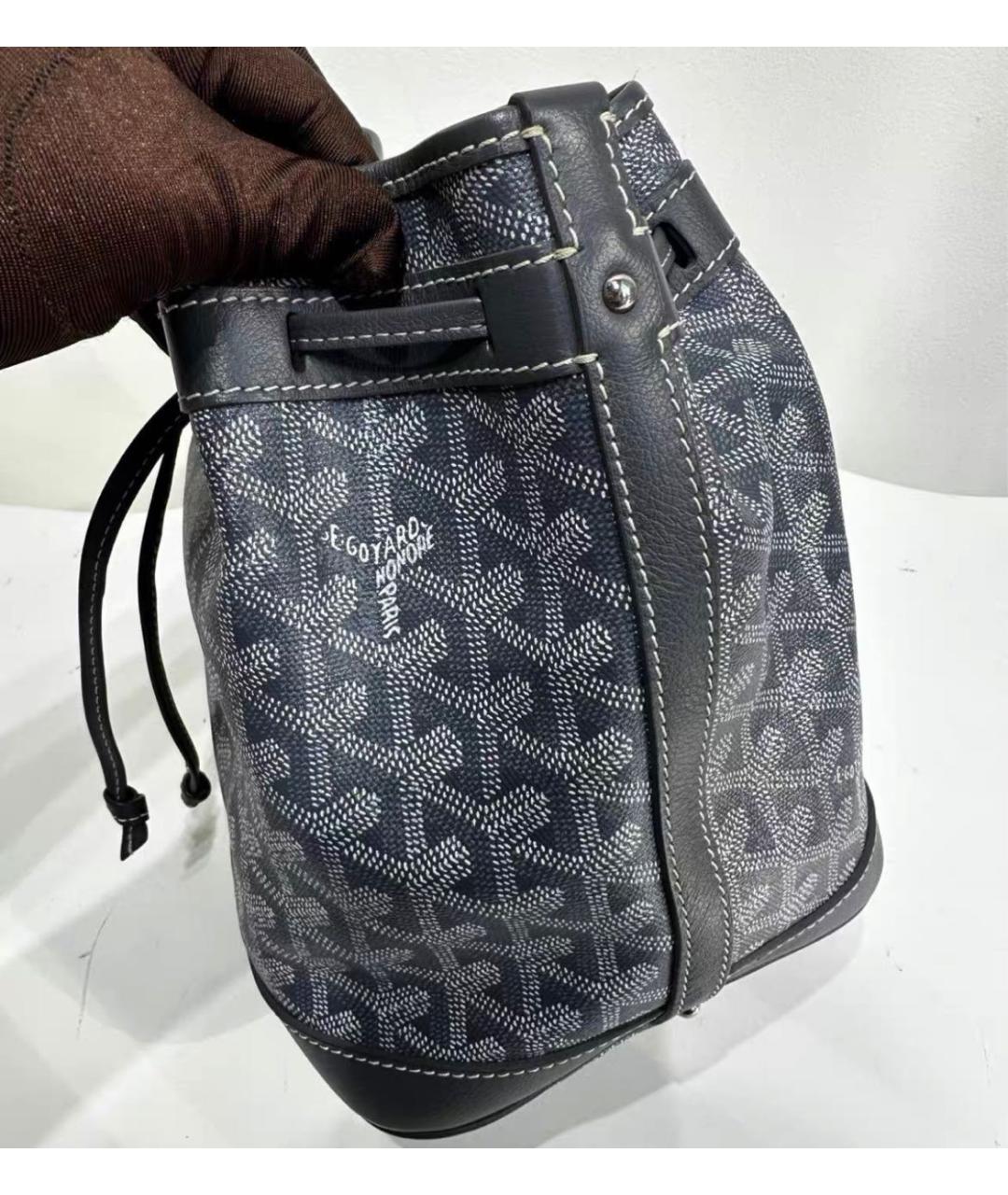 GOYARD Серая кожаная сумка тоут, фото 4