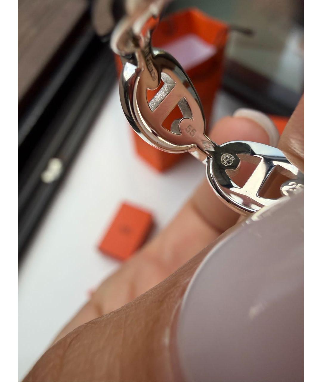 HERMES Серебряное серебряное кольцо, фото 3