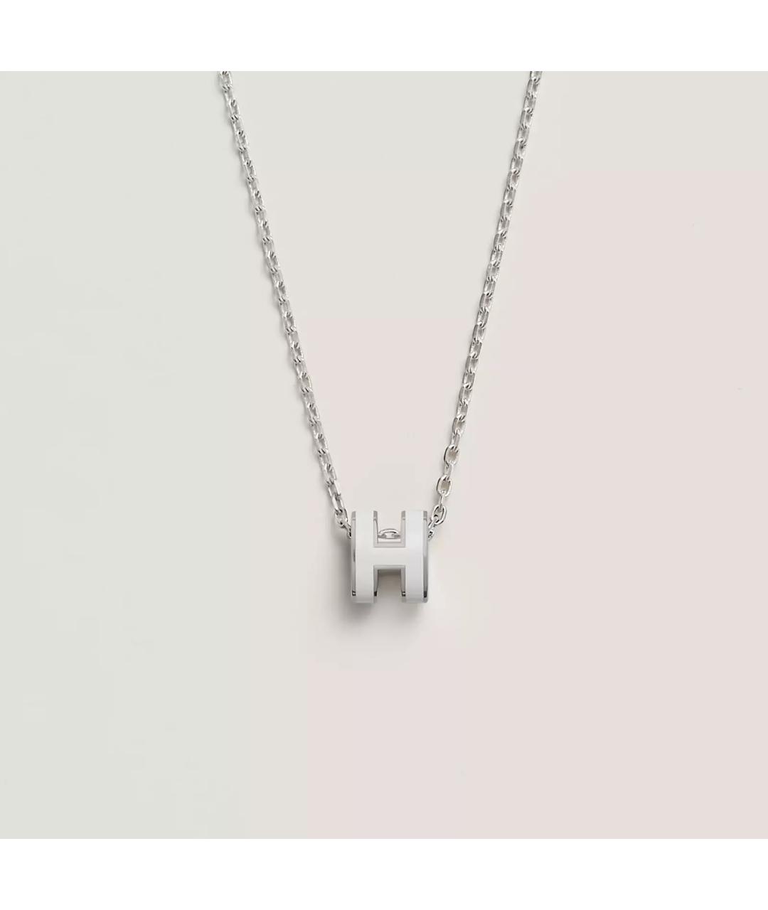 HERMES Белая металлическая подвеска, фото 2