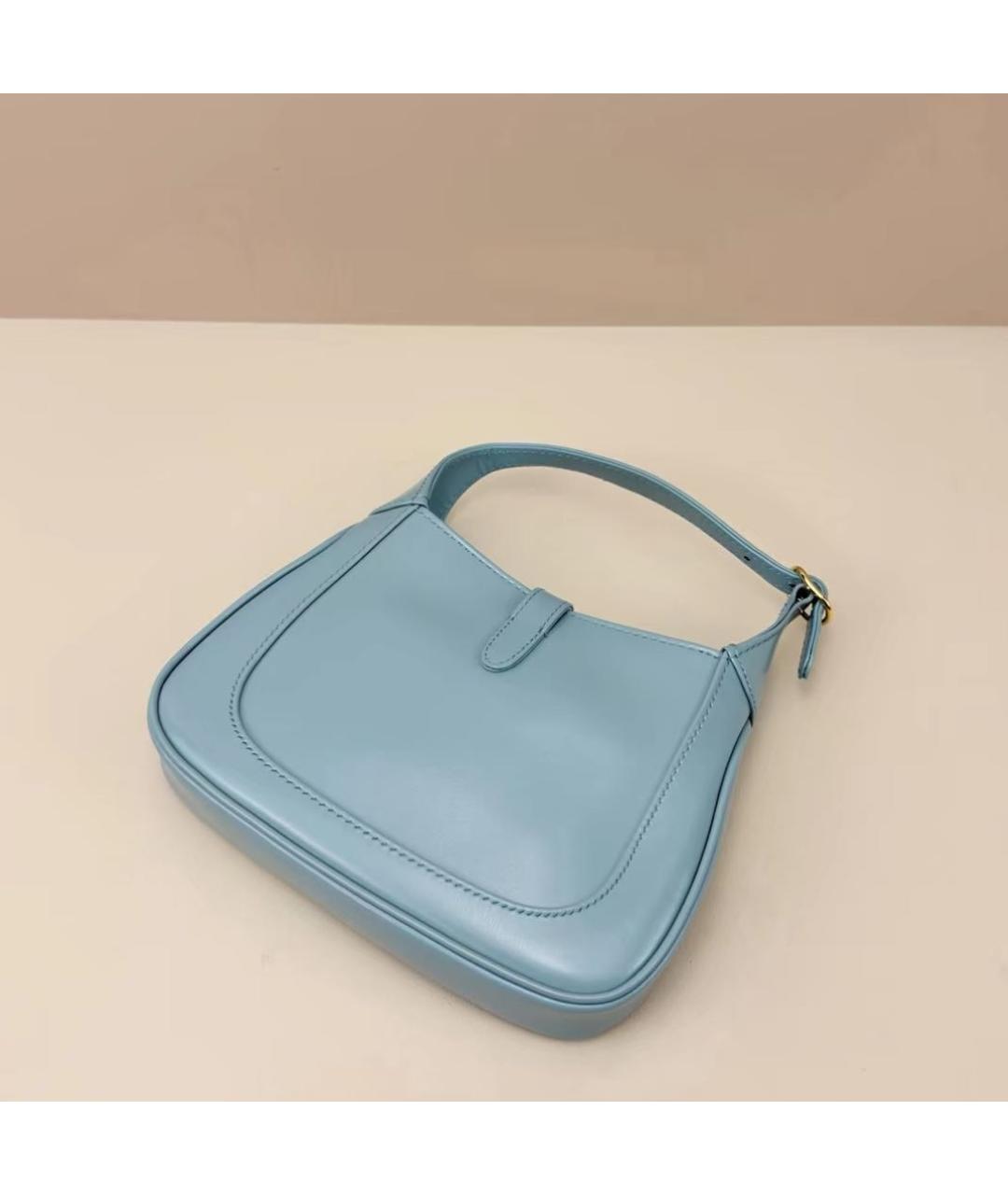 GUCCI Бирюзовая кожаная сумка через плечо, фото 3