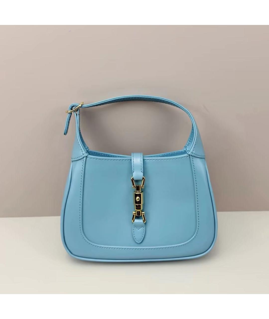 GUCCI Бирюзовая кожаная сумка через плечо, фото 7