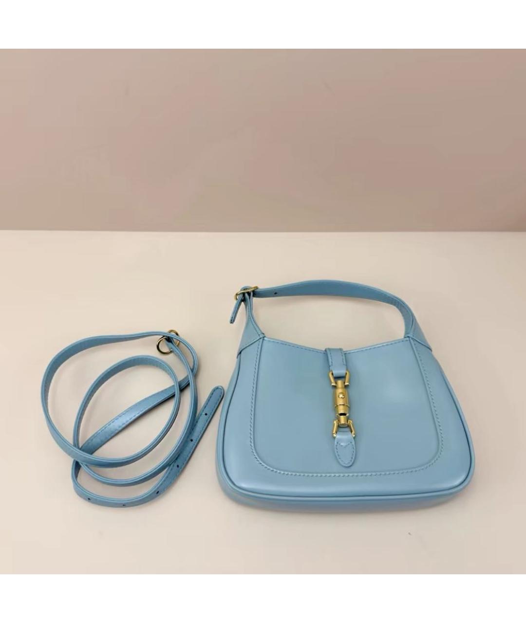 GUCCI Бирюзовая кожаная сумка через плечо, фото 2
