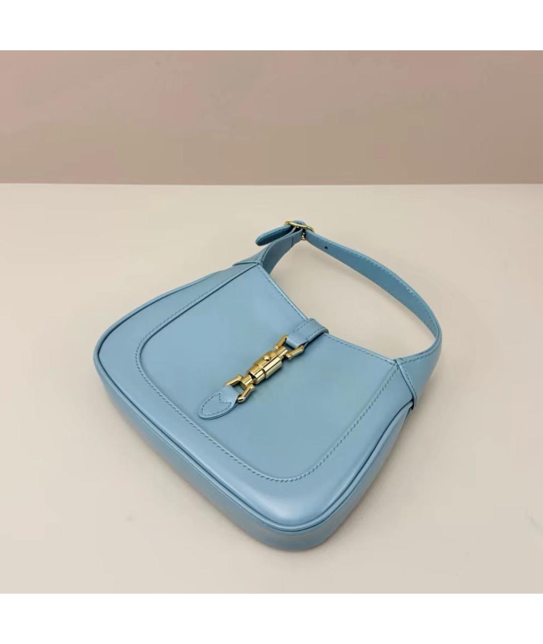 GUCCI Бирюзовая кожаная сумка через плечо, фото 4