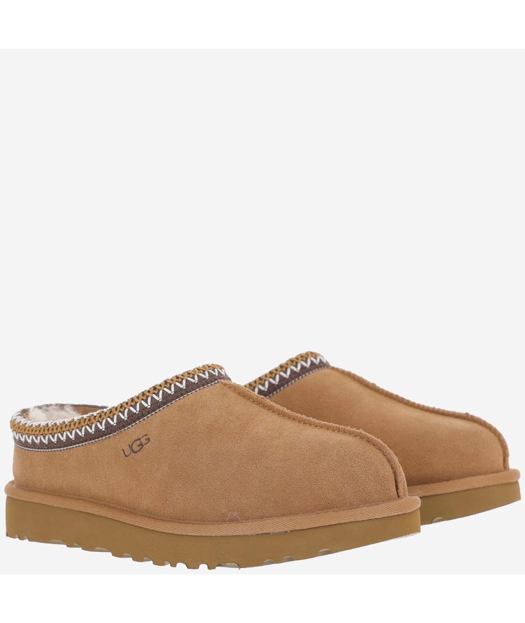UGG Бежевые замшевые сабо, фото 3