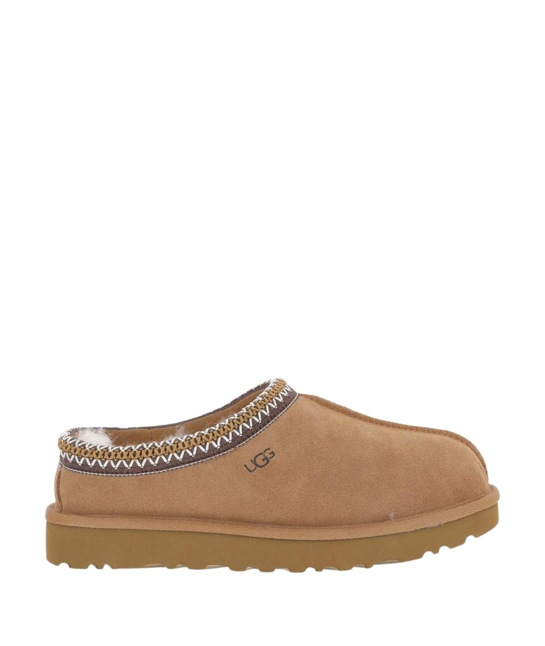 UGG Бежевые замшевые сабо, фото 1