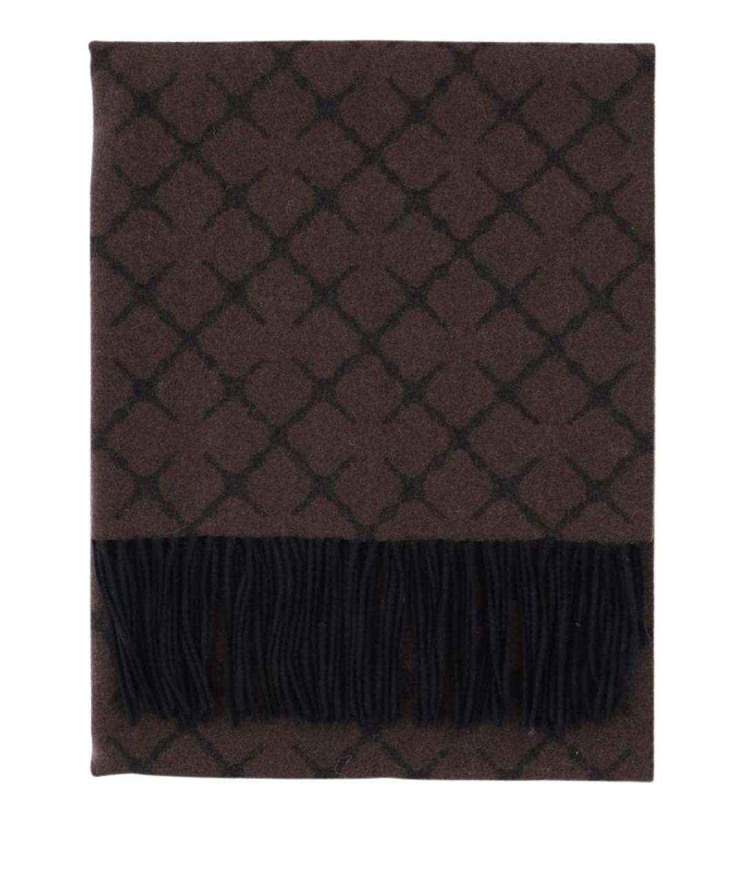 BY MALENE BIRGER Коричневый шерстяной шарф, фото 1