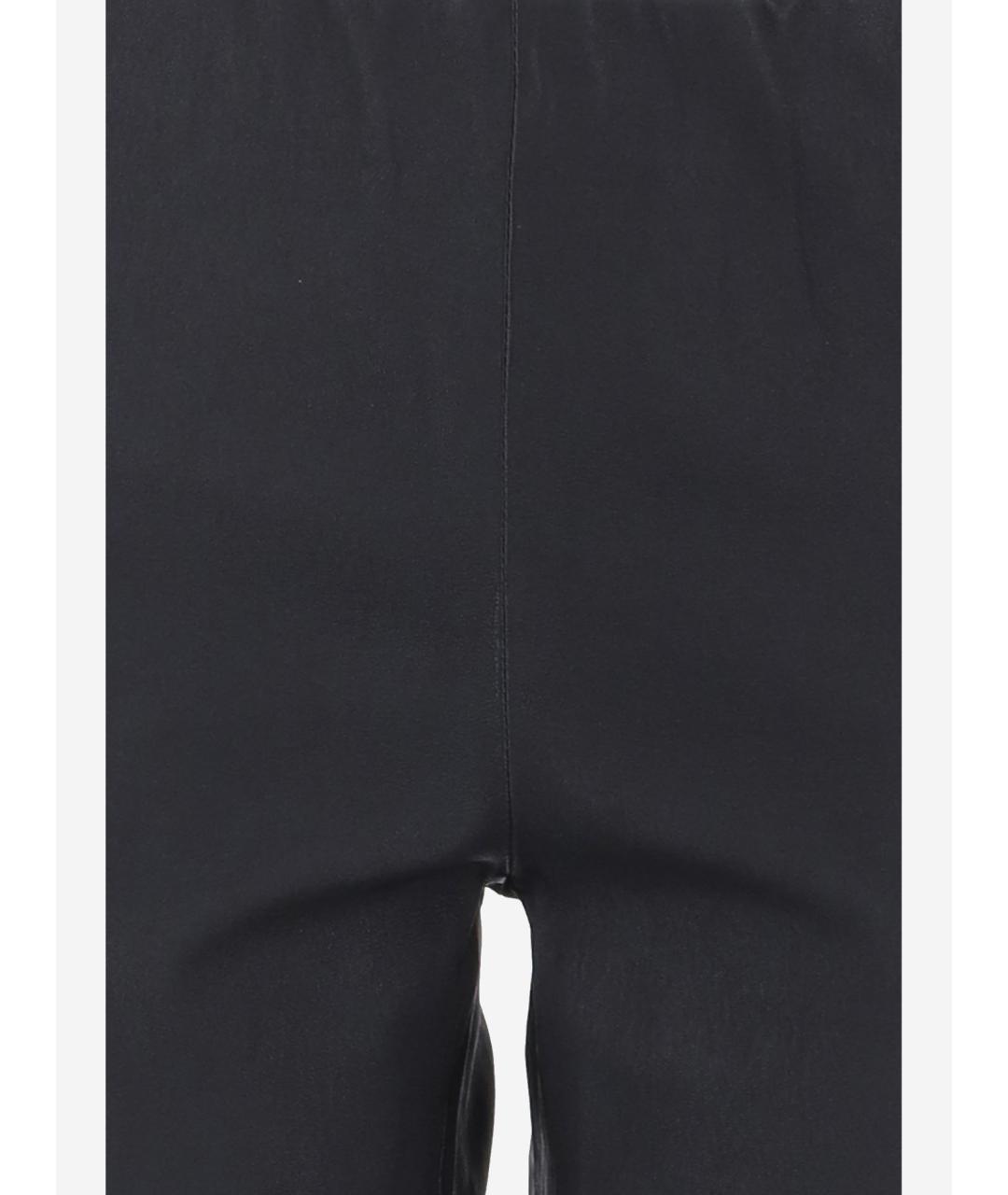 BY MALENE BIRGER Черные кожаные прямые брюки, фото 3