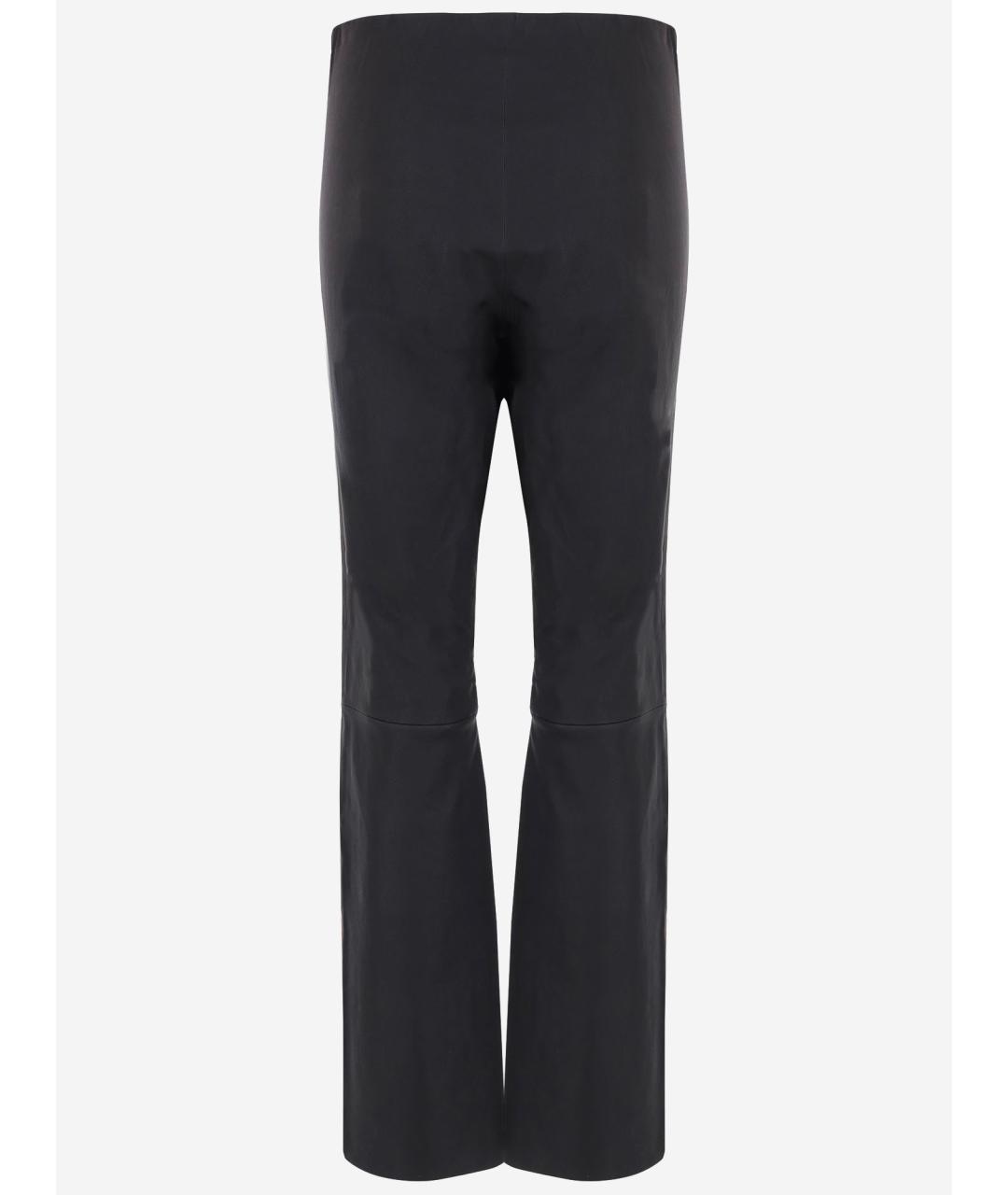 BY MALENE BIRGER Черные кожаные прямые брюки, фото 2