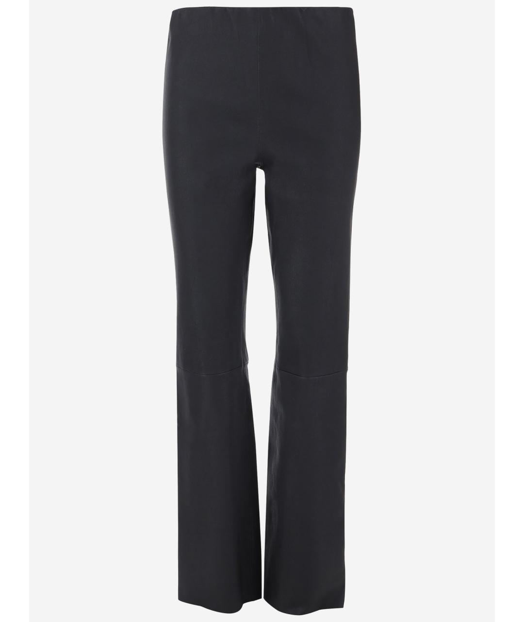 BY MALENE BIRGER Черные кожаные прямые брюки, фото 4