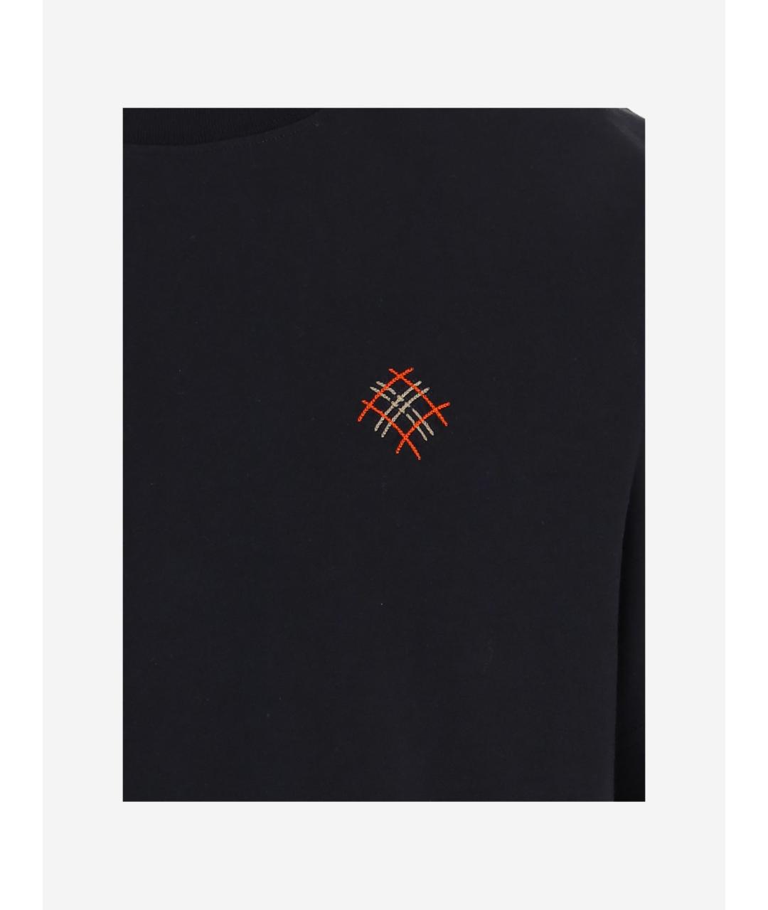 BURBERRY Черная хлопковая футболка, фото 3