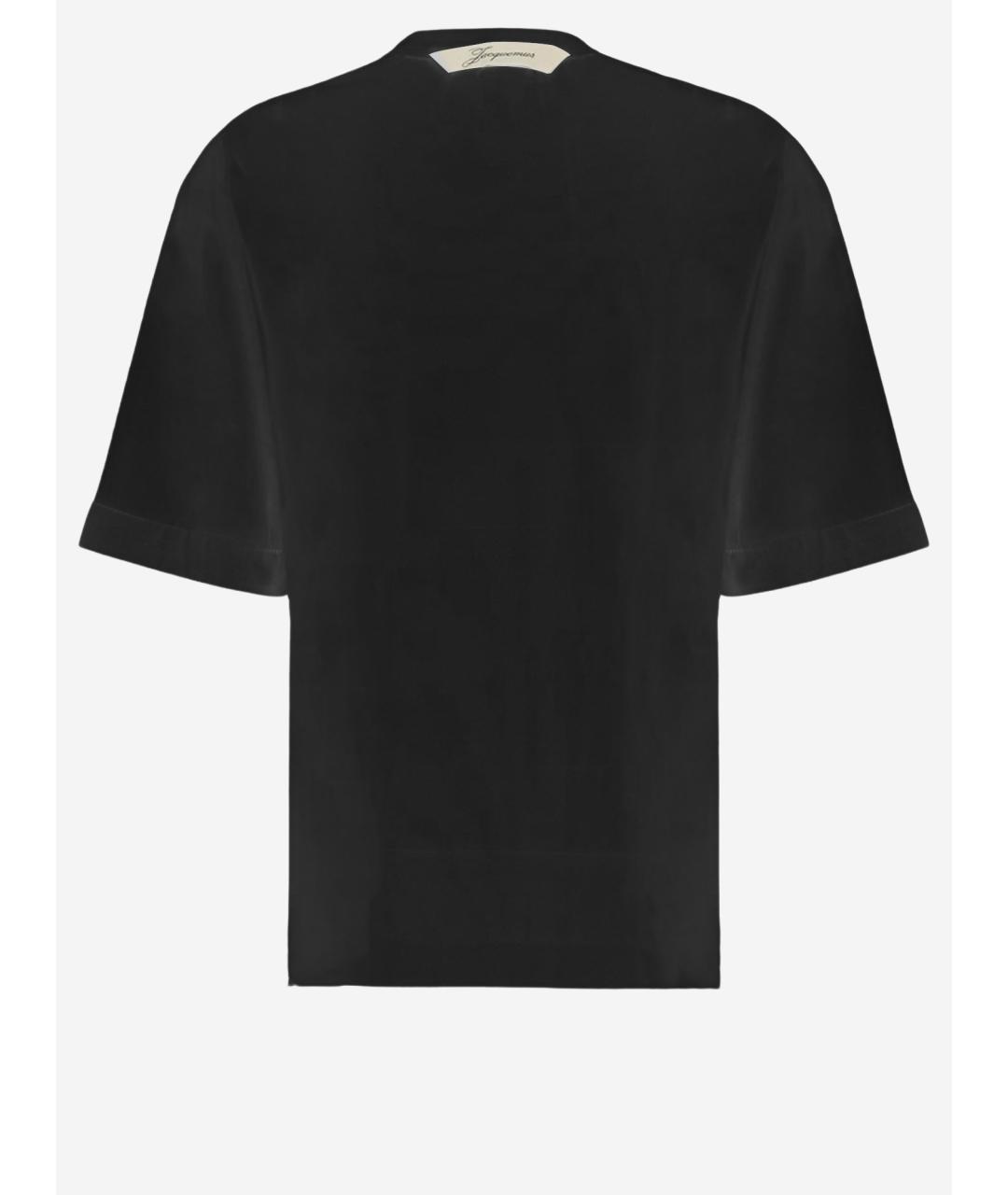 JACQUEMUS Черная полиэстеровая футболка, фото 2