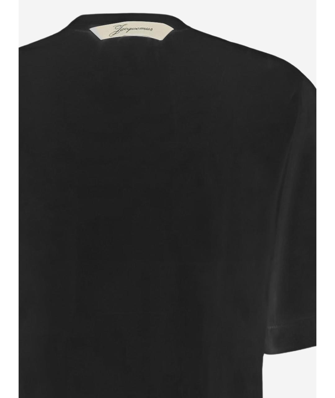 JACQUEMUS Черная полиэстеровая футболка, фото 3