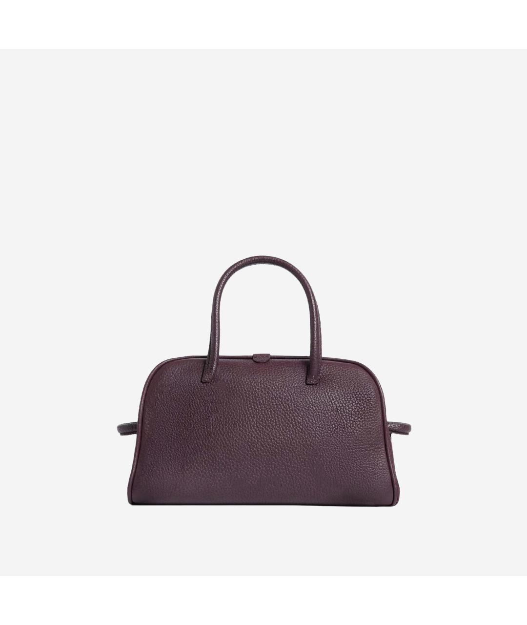 JACQUEMUS Бордовая кожаная сумка тоут, фото 3