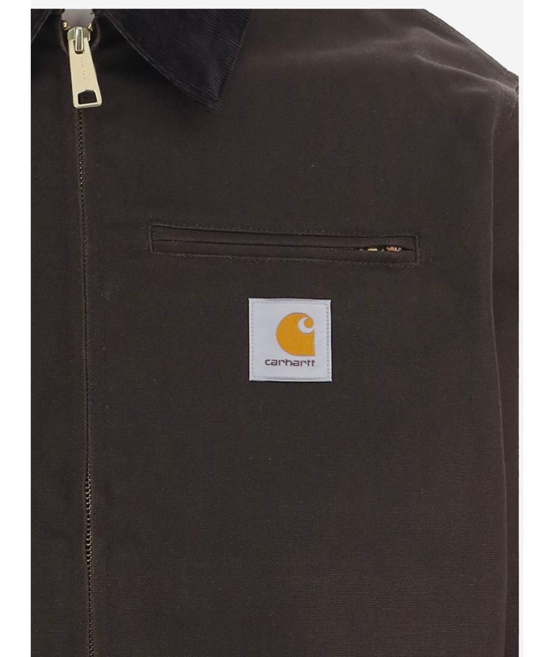 CARHARTT WIP Коричневая хлопковая куртка, фото 3