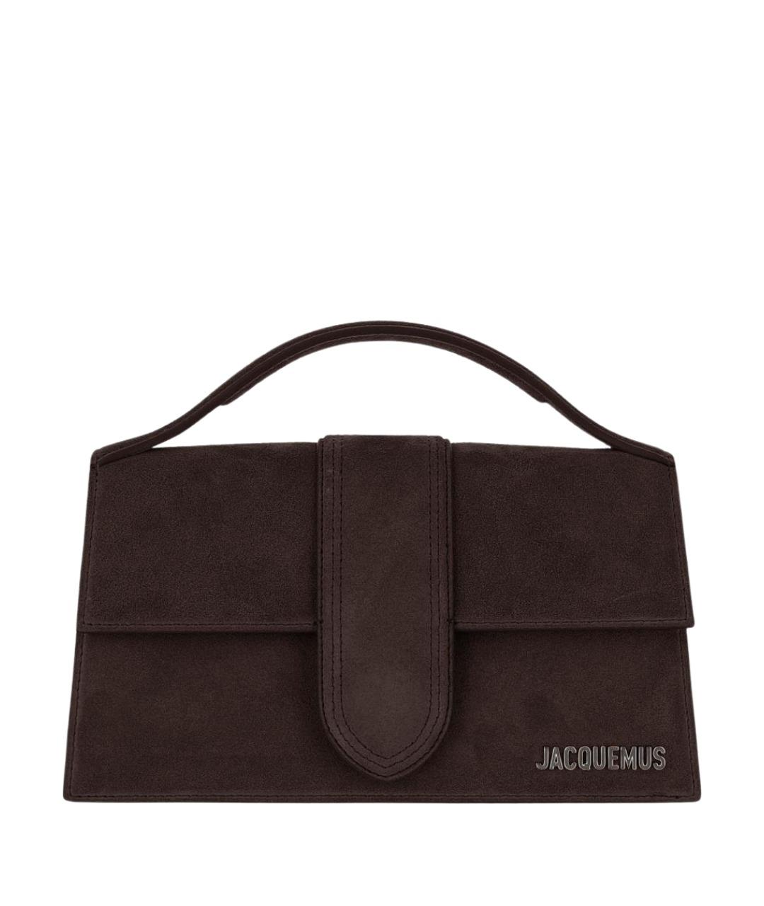 JACQUEMUS Коричневая кожаная сумка тоут, фото 1