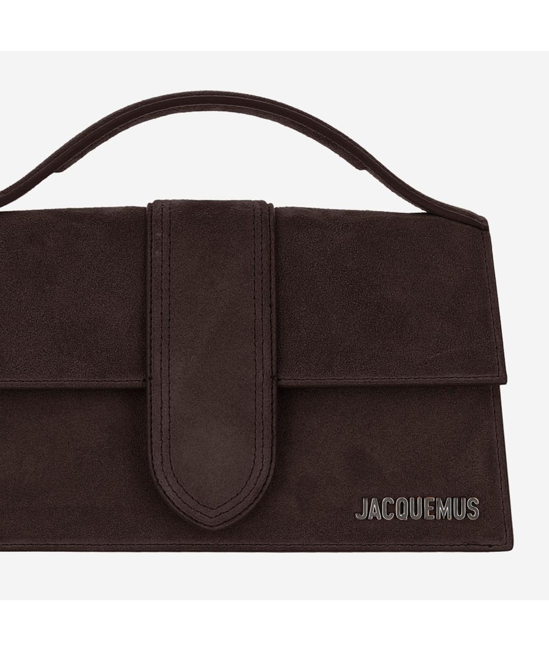 JACQUEMUS Коричневая кожаная сумка тоут, фото 5