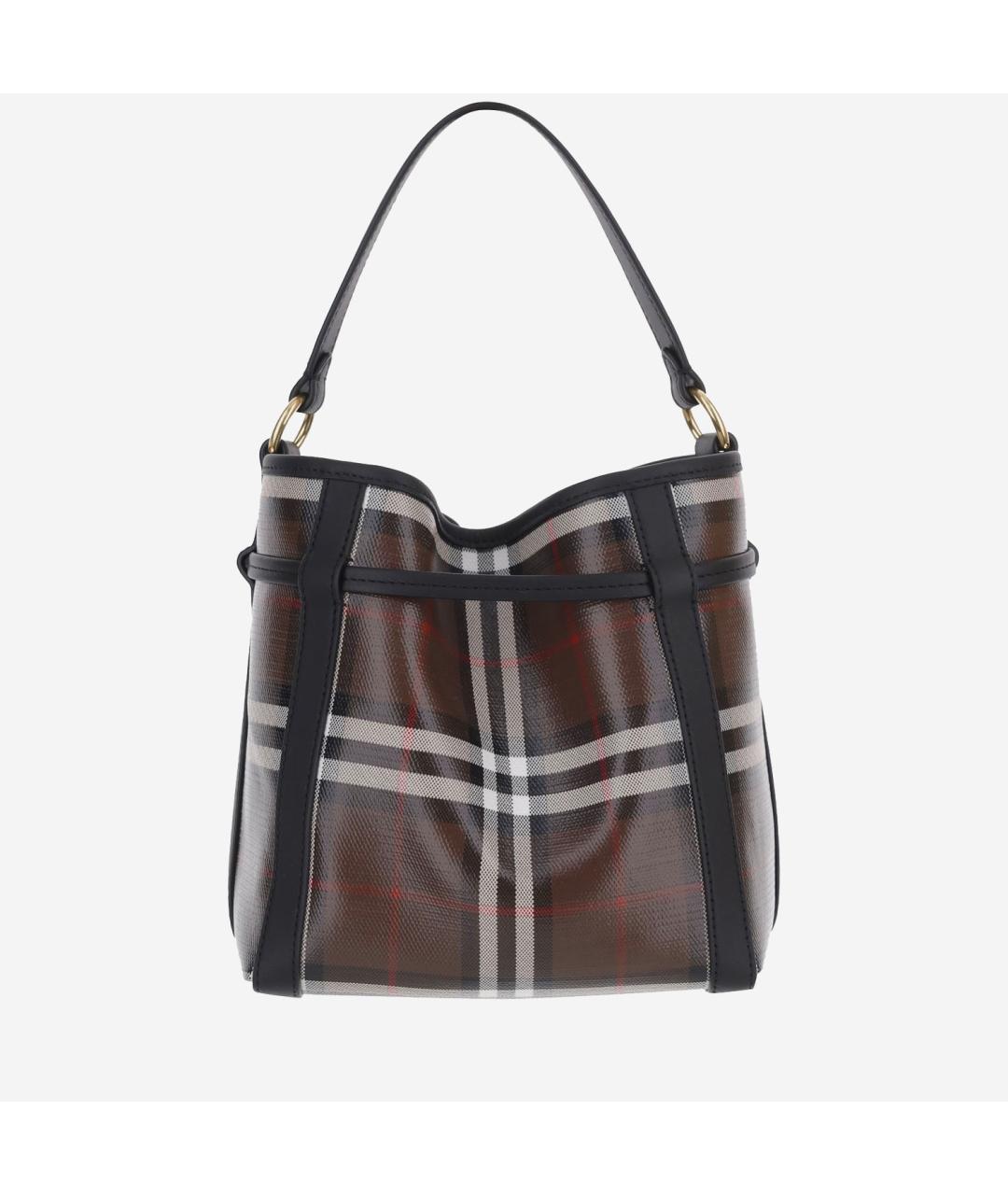 BURBERRY Коричневая сумка через плечо из канвы, фото 3