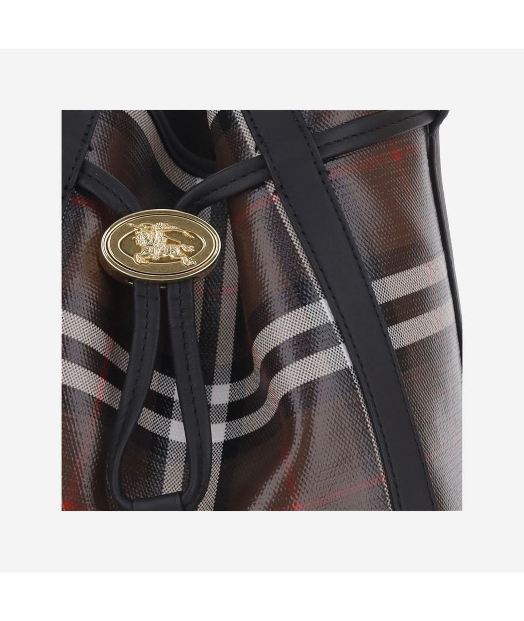 BURBERRY Коричневая сумка через плечо из канвы, фото 5