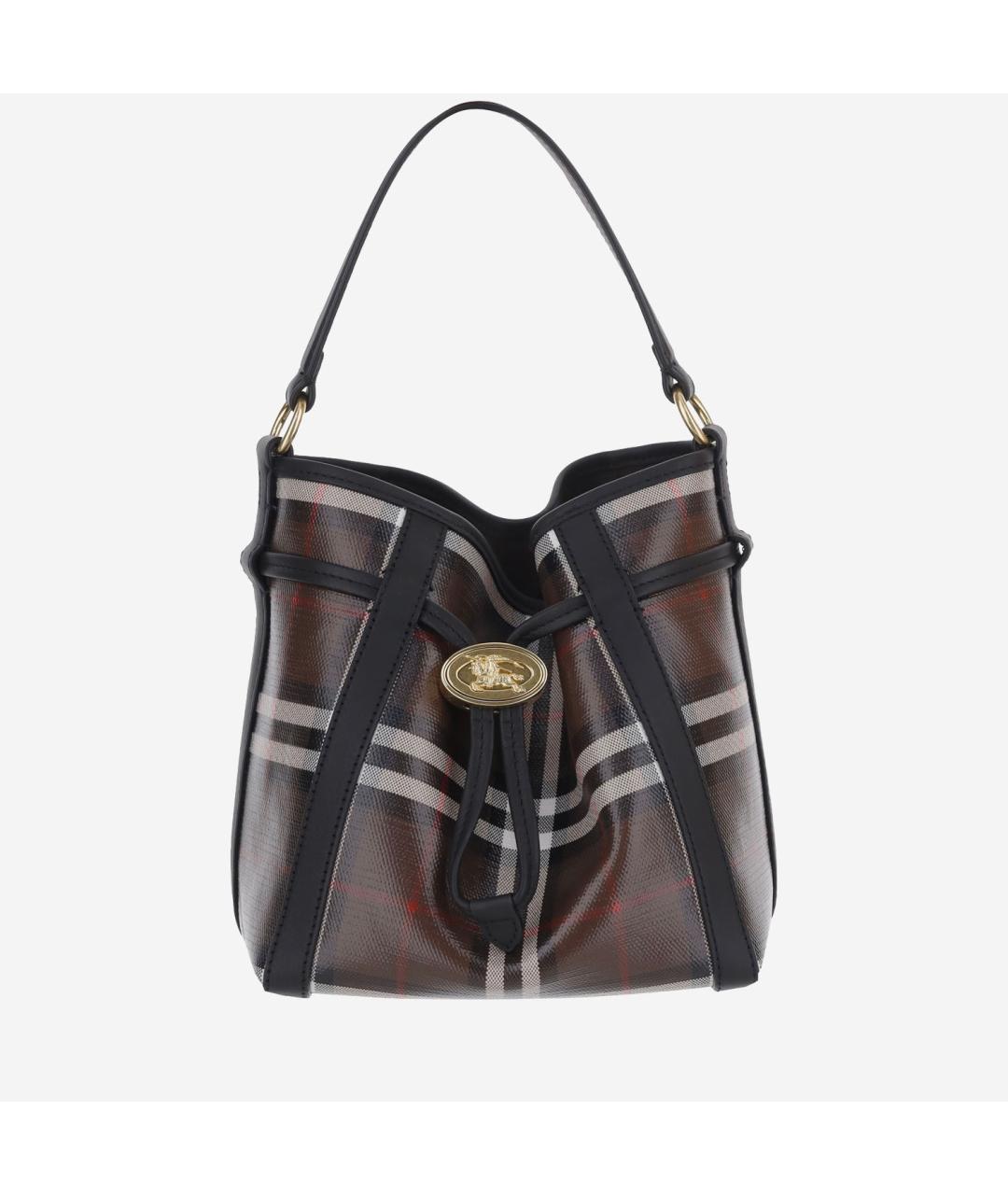 BURBERRY Коричневая сумка через плечо из канвы, фото 6