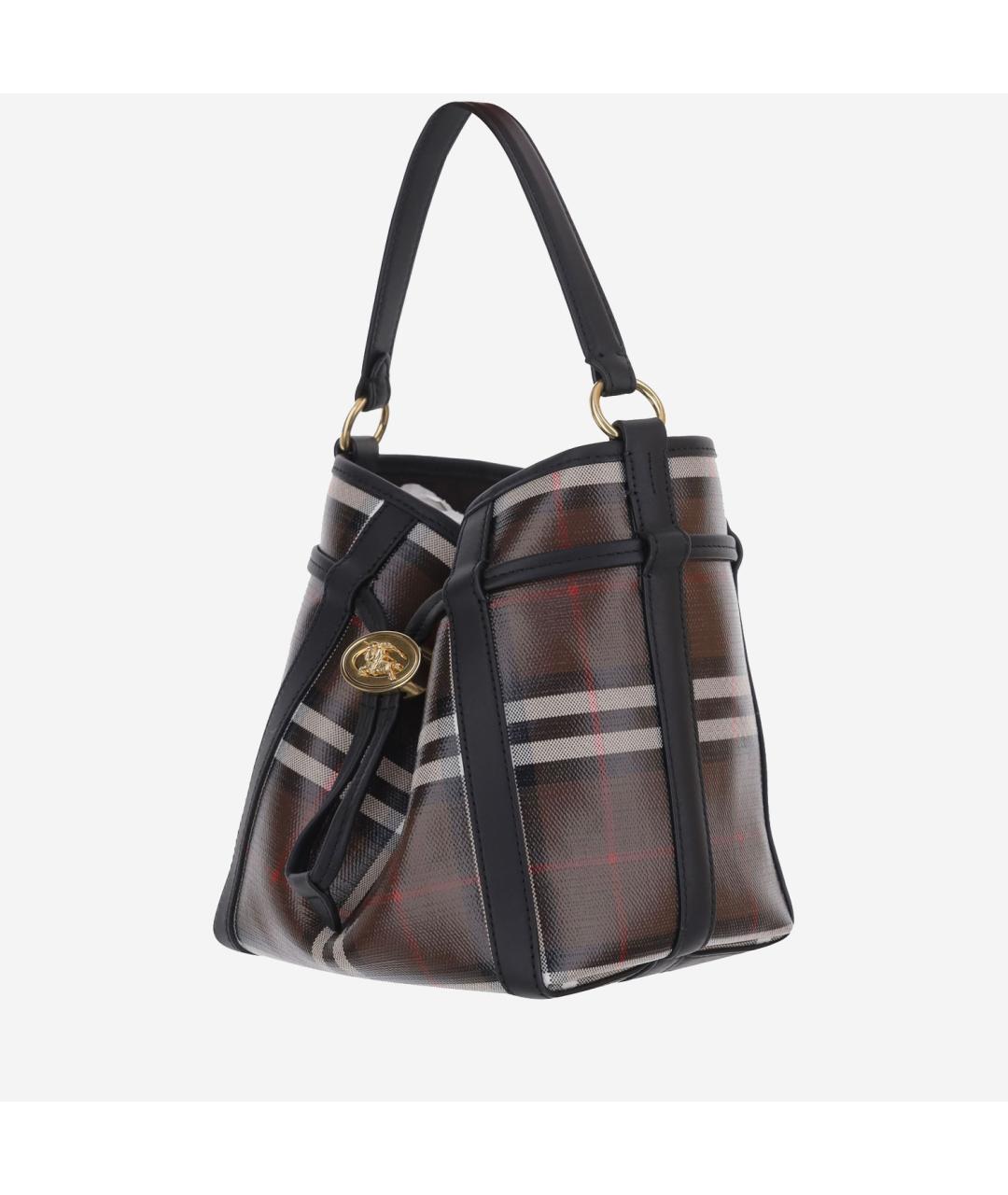 BURBERRY Коричневая сумка через плечо из канвы, фото 2