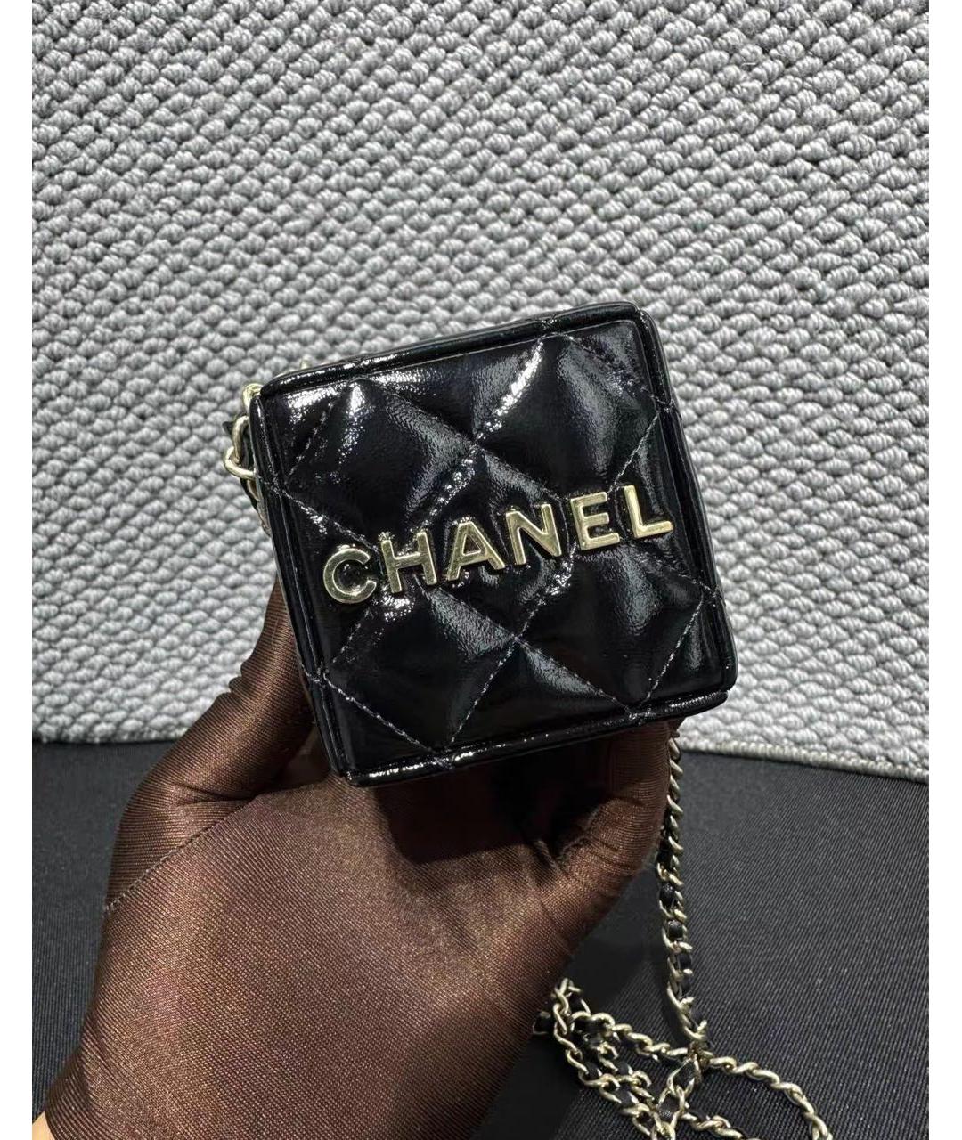 CHANEL Черная кожаная сумка через плечо, фото 2