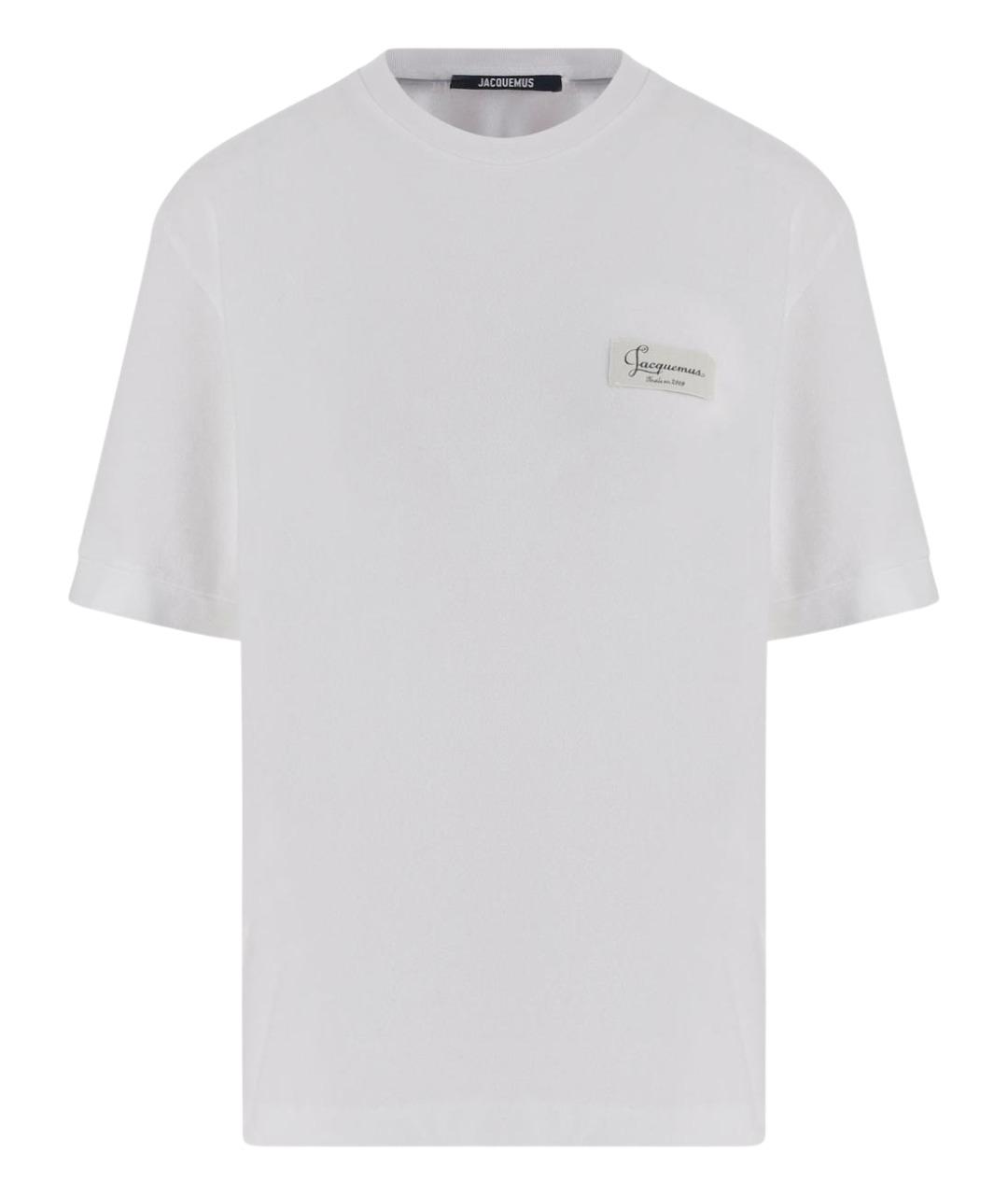 JACQUEMUS Белая хлопковая футболка, фото 1