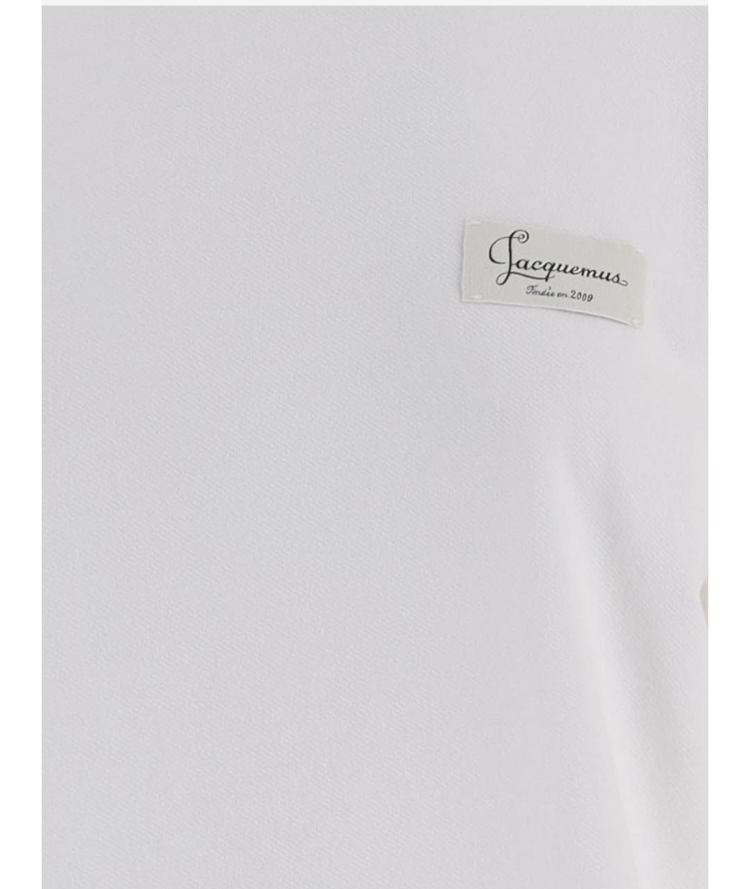 JACQUEMUS Белая хлопковая футболка, фото 3