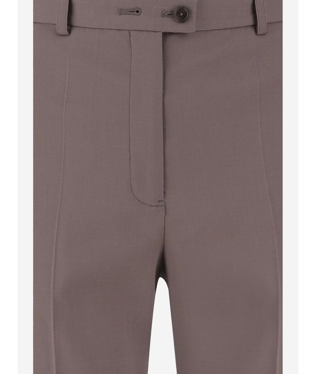 JIL SANDER Бежевые хлопковые прямые брюки, фото 3