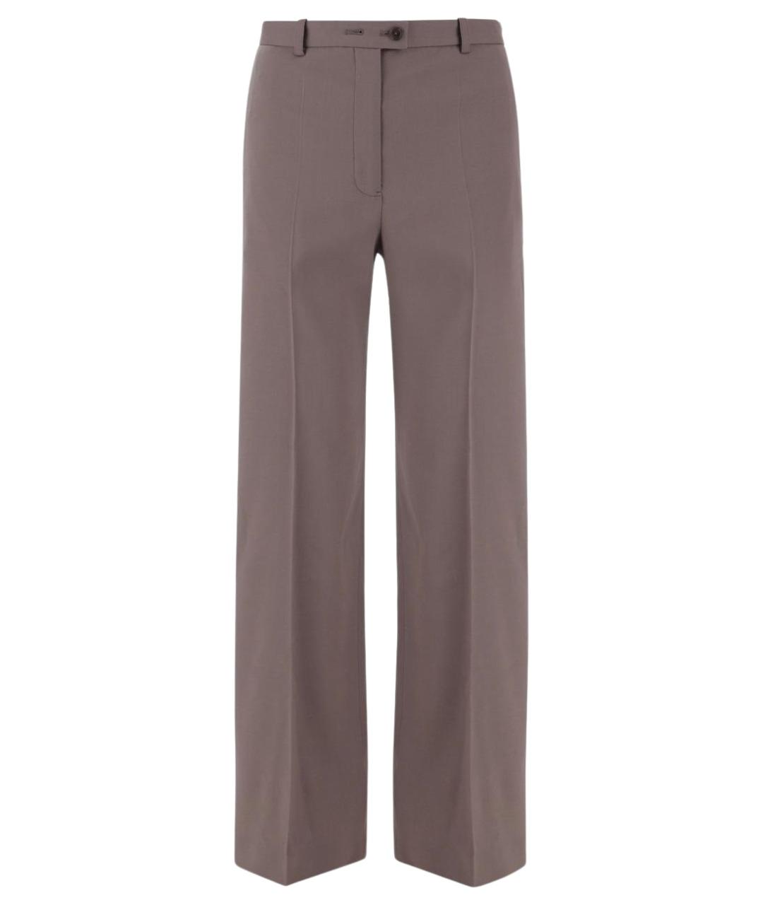 JIL SANDER Бежевые хлопковые прямые брюки, фото 1