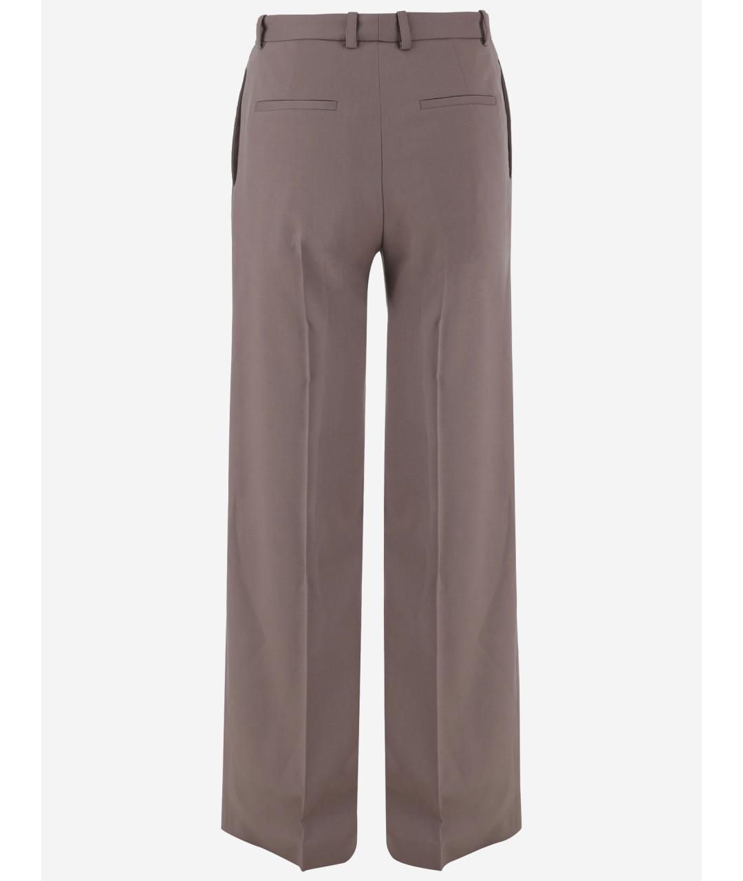 JIL SANDER Бежевые хлопковые прямые брюки, фото 2