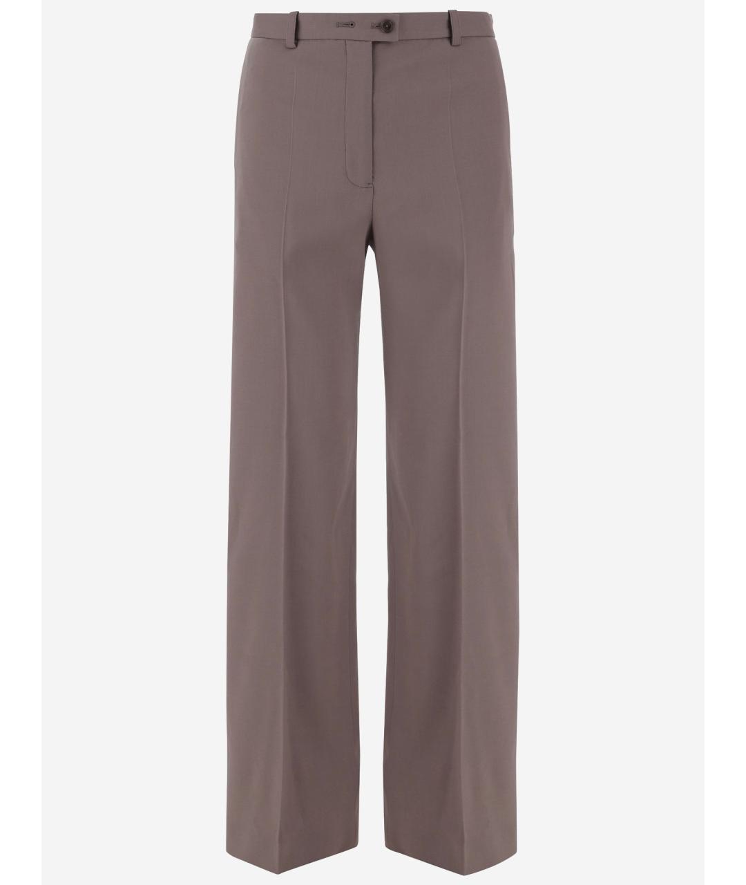 JIL SANDER Бежевые хлопковые прямые брюки, фото 4