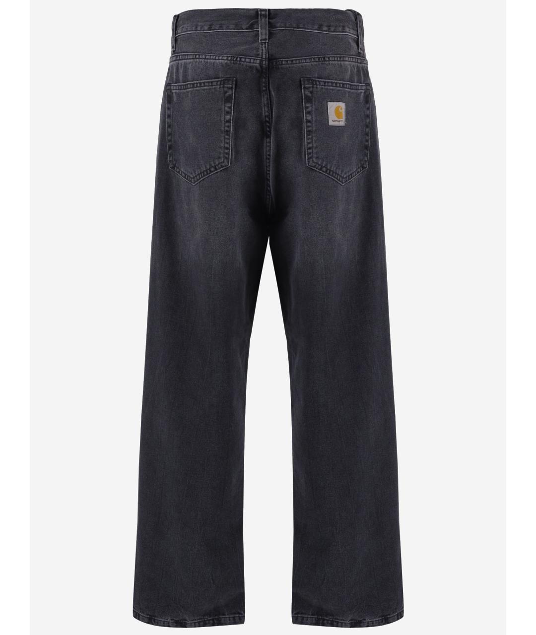CARHARTT WIP Черные хлопковые прямые джинсы, фото 2