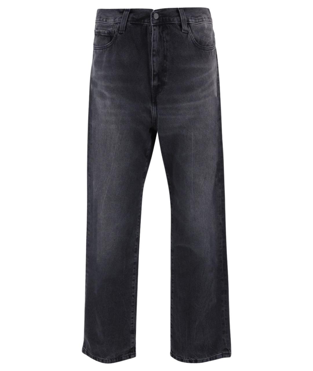 CARHARTT WIP Черные хлопковые прямые джинсы, фото 1
