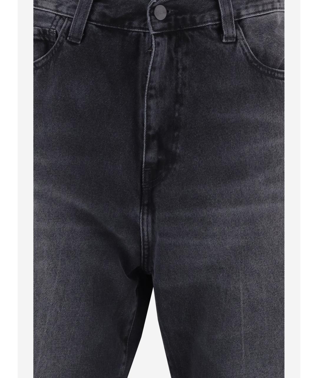 CARHARTT WIP Черные хлопковые прямые джинсы, фото 3