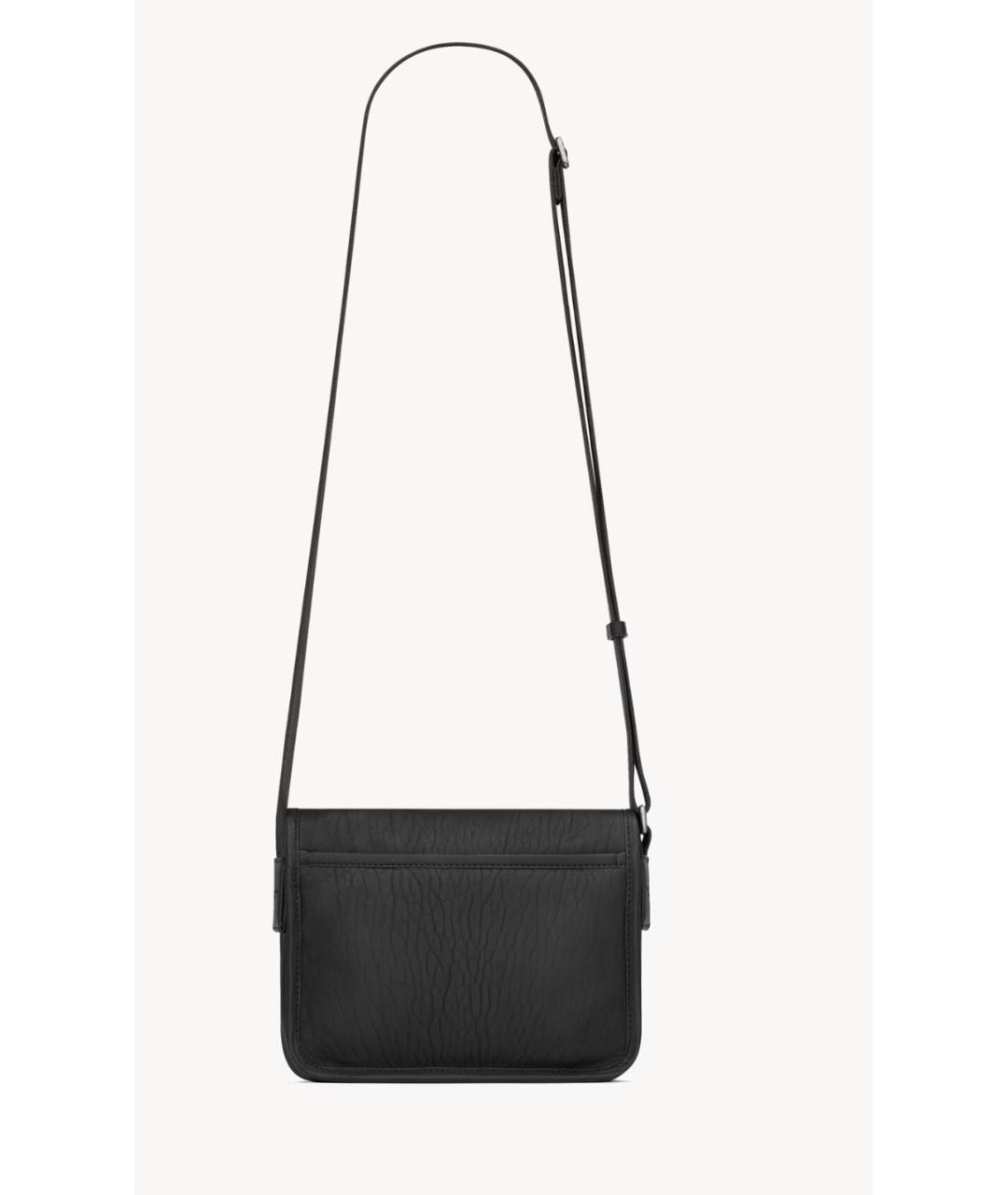 SAINT LAURENT Черная кожаная сумка на плечо, фото 3