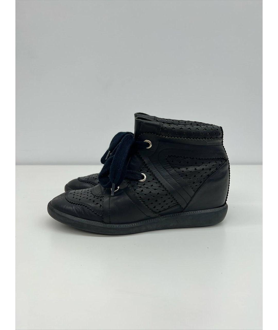 ISABEL MARANT Черные кожаные кеды, фото 8