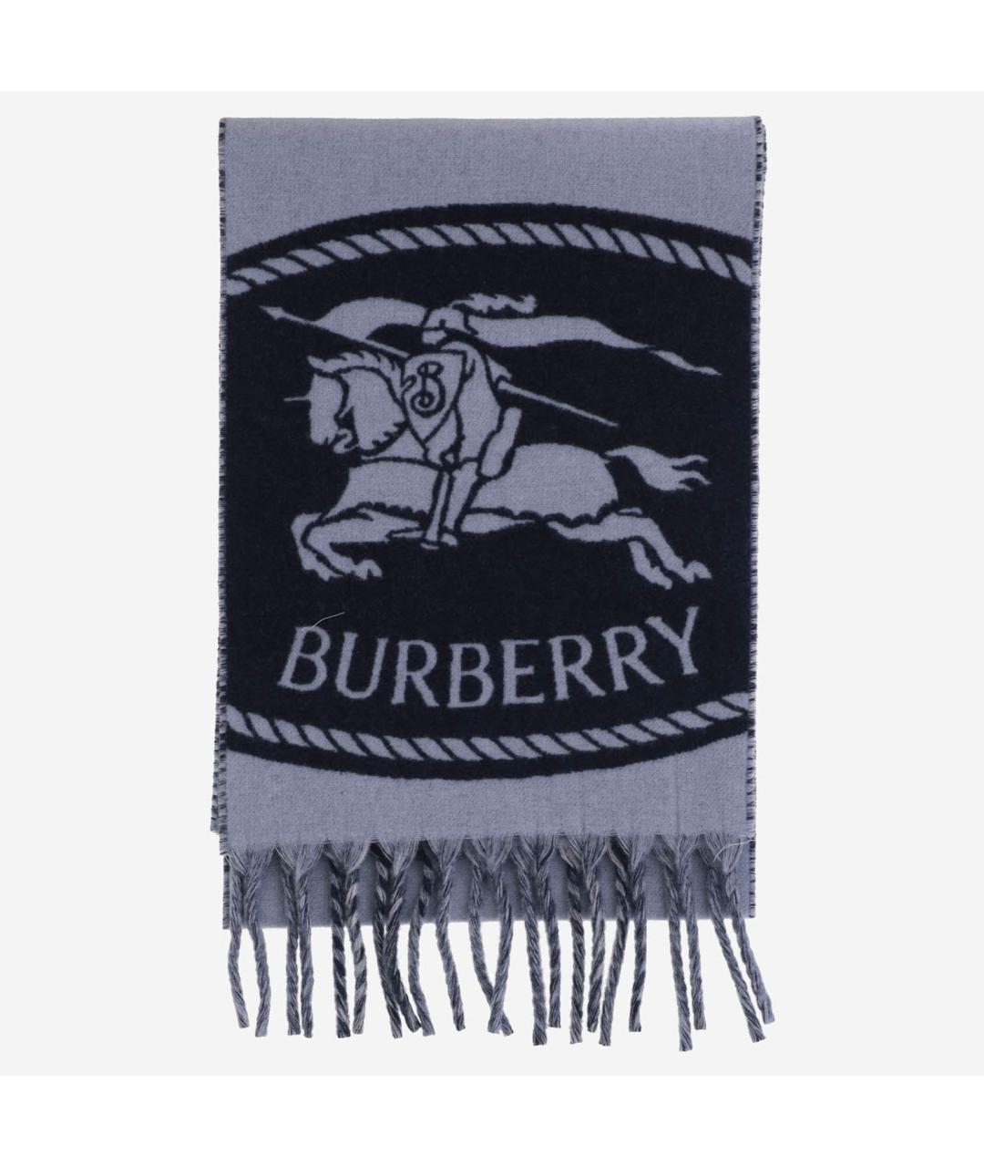 BURBERRY Голубой кашемировый шарф, фото 4