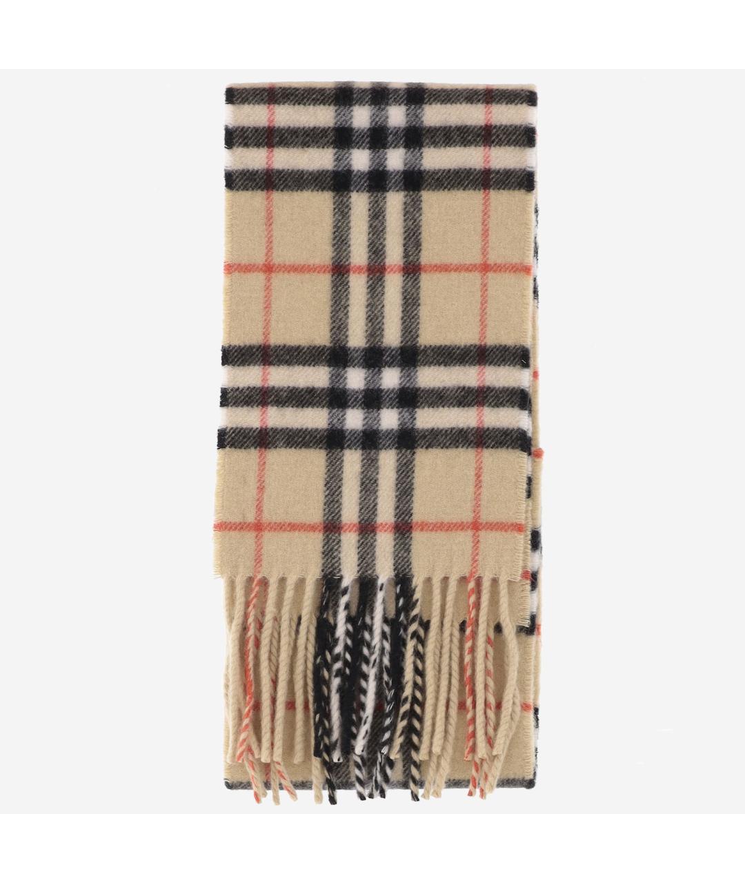 BURBERRY Бежевый кашемировый шарф, фото 4