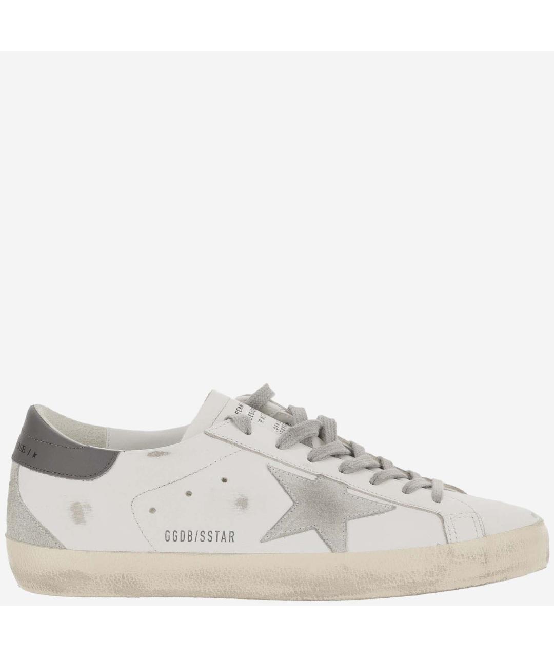 GOLDEN GOOSE Белые кожаные низкие кроссовки / кеды, фото 6
