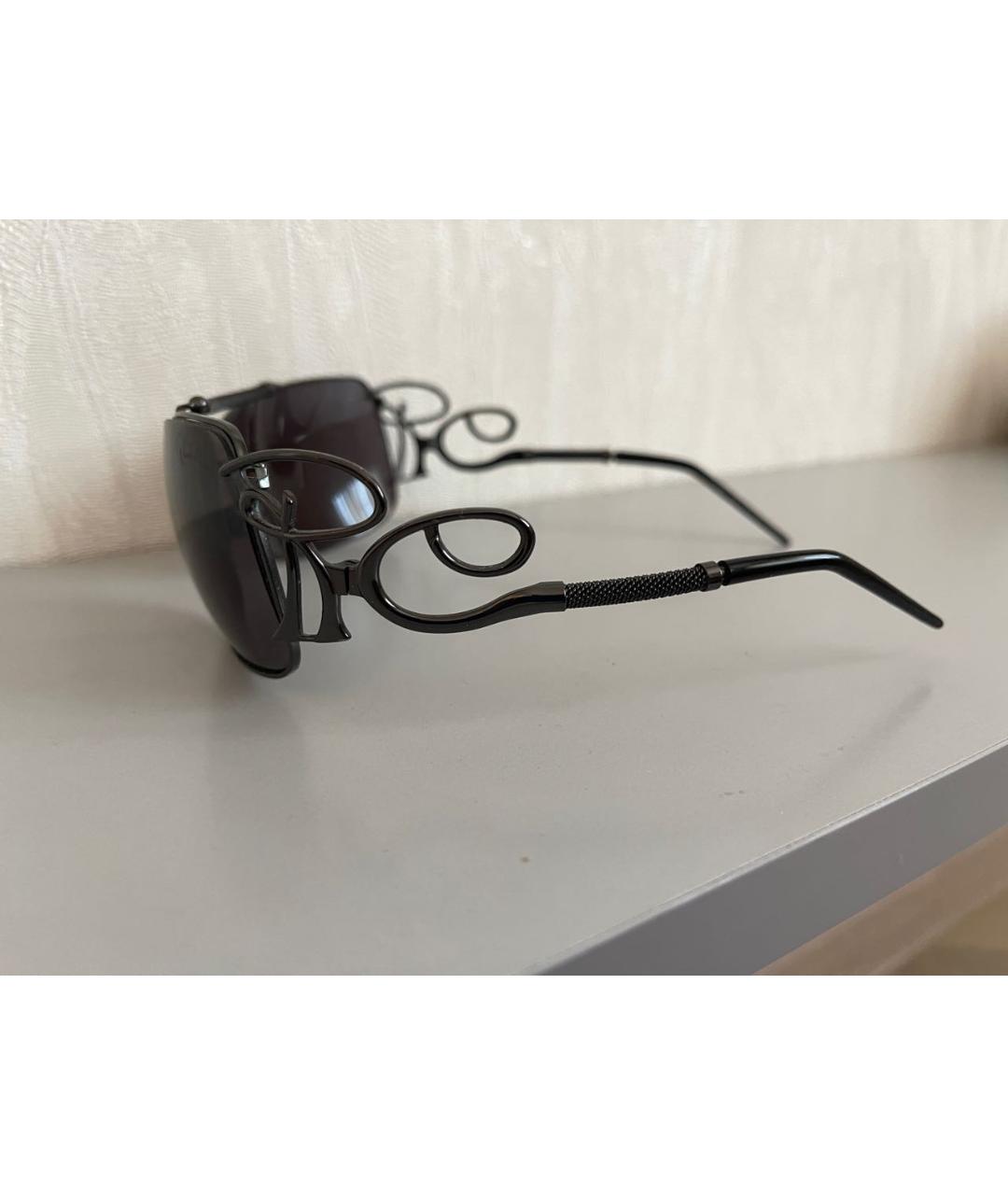 ROBERTO CAVALLI Черные металлические солнцезащитные очки, фото 4