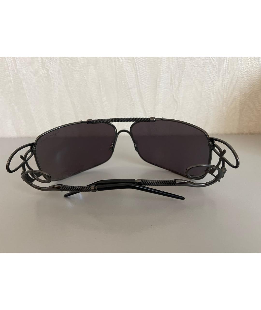 ROBERTO CAVALLI Черные металлические солнцезащитные очки, фото 2