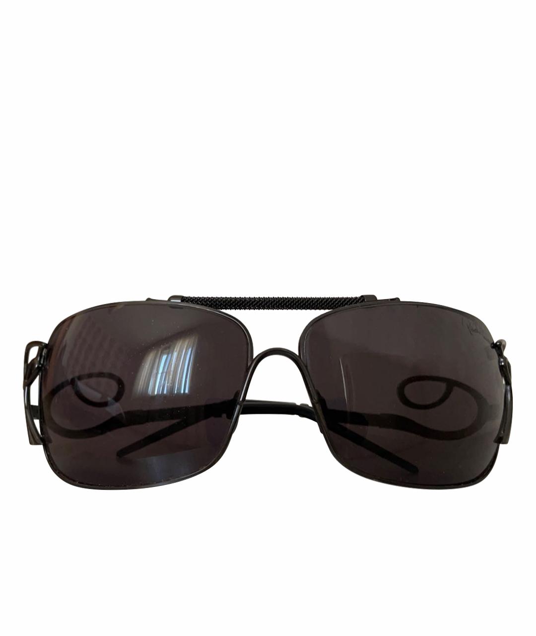 ROBERTO CAVALLI Черные металлические солнцезащитные очки, фото 1
