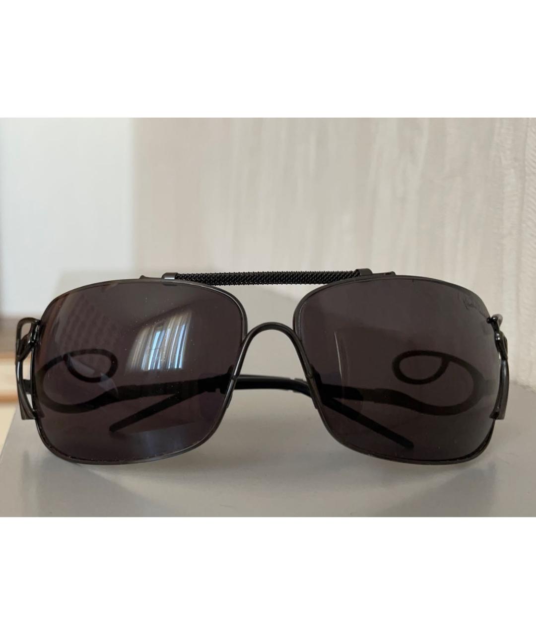 ROBERTO CAVALLI Черные металлические солнцезащитные очки, фото 5