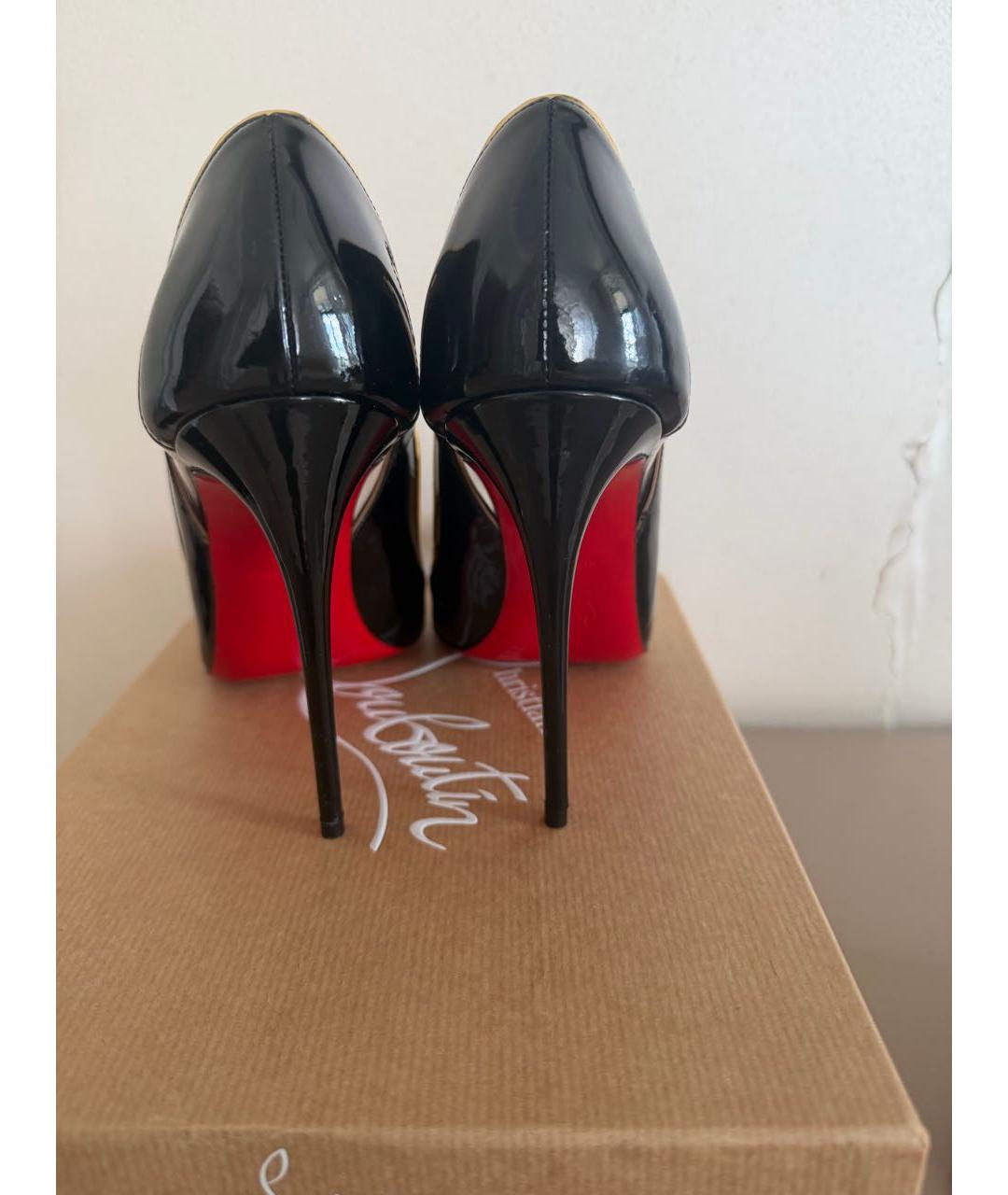 CHRISTIAN LOUBOUTIN Черные туфли из лакированной кожи, фото 5
